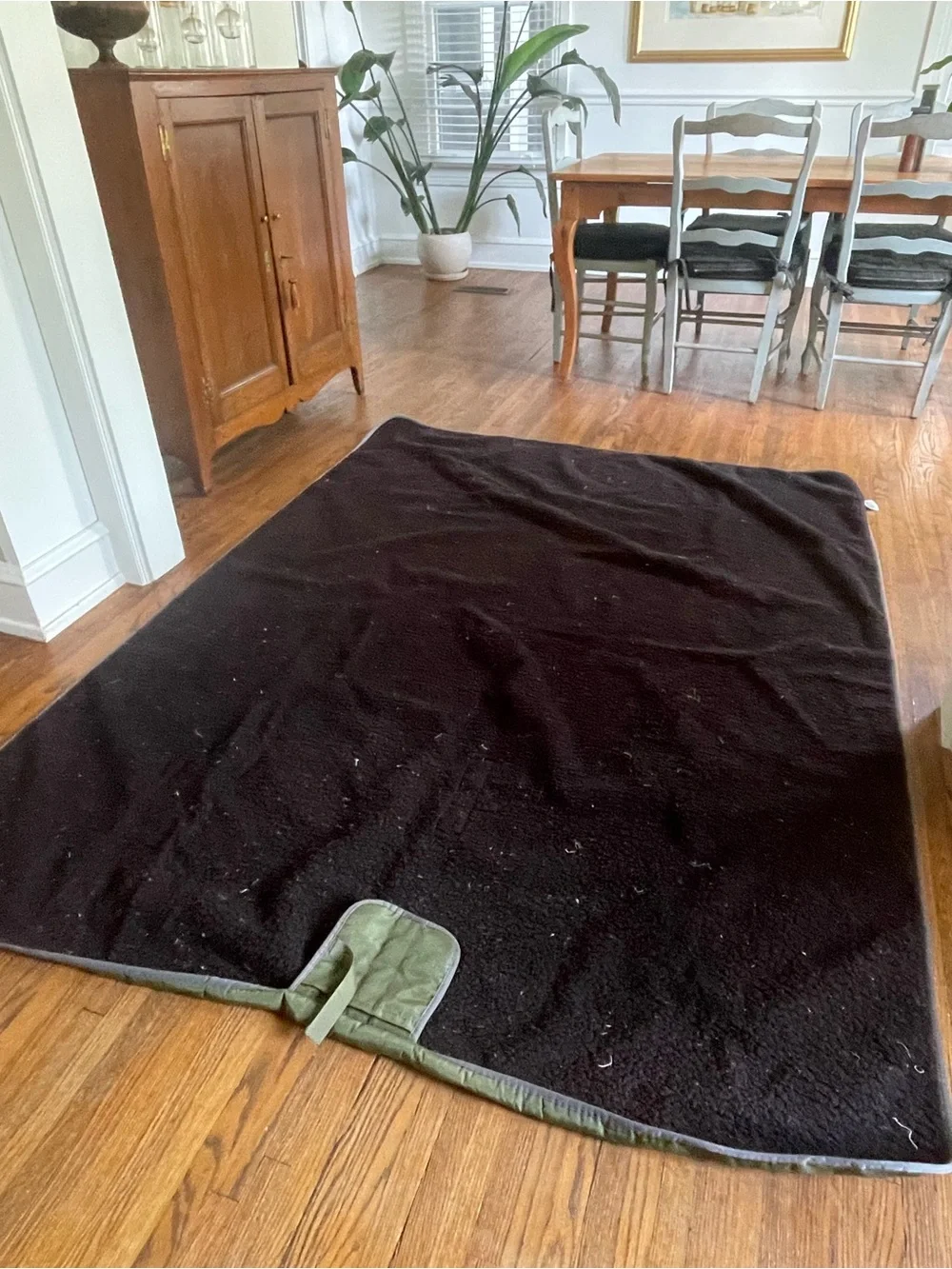 Olive Green Quilted Picnic Blanket